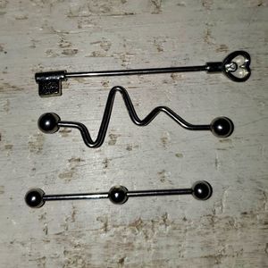 4/$20 Set of 3 Industrial Earrings